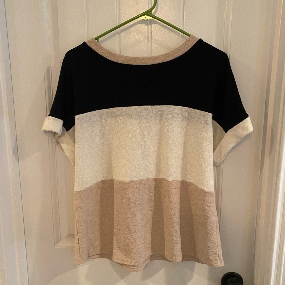 Boutique brand color block blouse